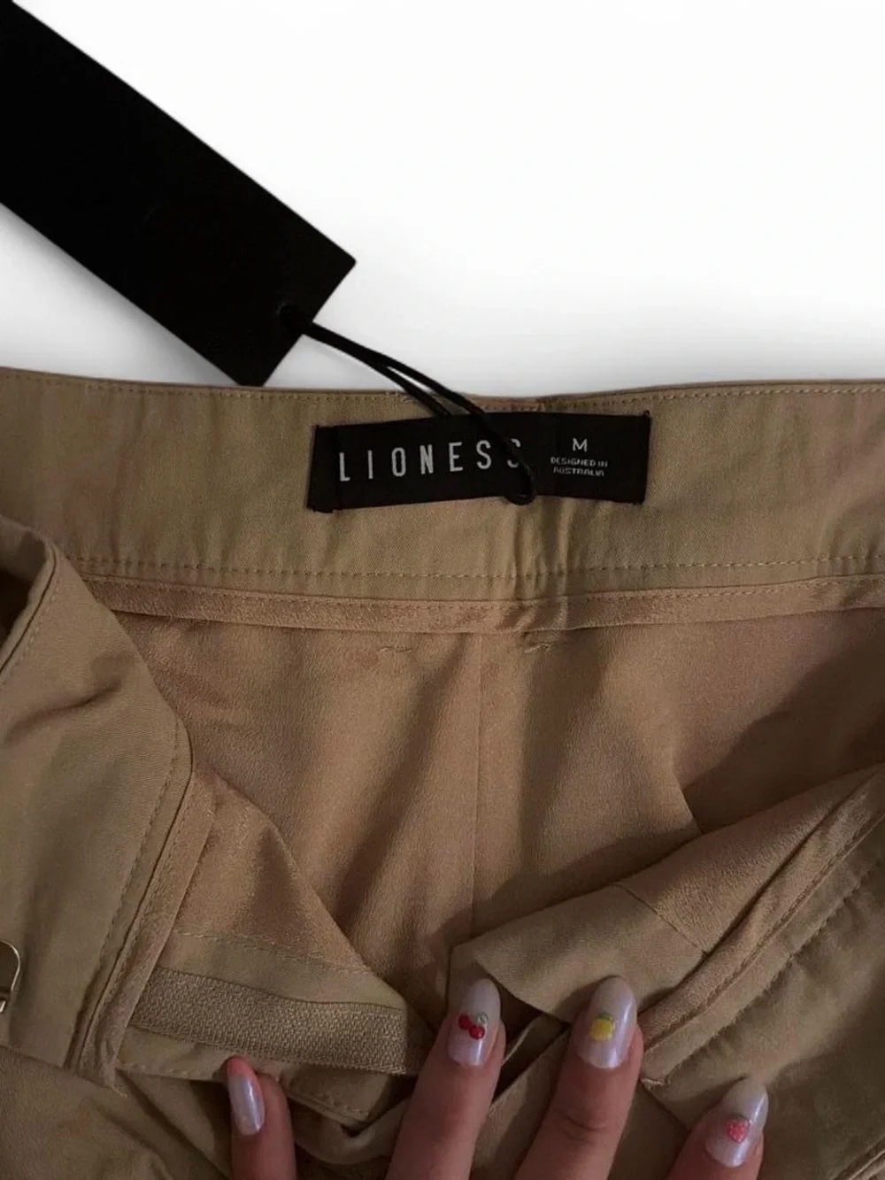 Lioness High-Waist Pleated Bubble Shorts - Tan